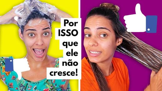 10 ERROS que VOCÊ comete ao lavar o cabelo ATRAPALHA ...