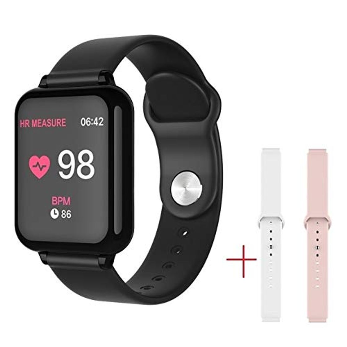 Product Leisont B57 Smartwatch IP67 Movimiento Impermeable frecuencia cardíaca monitoreo de la presión Arterial Smartwatch para Mujeres Hombres niños BK Add2 Correas Extra