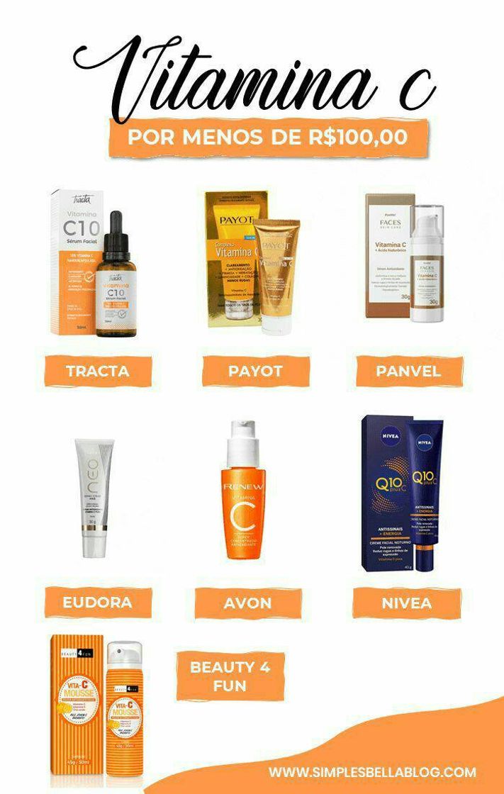 Moda Produtos com vitamina C