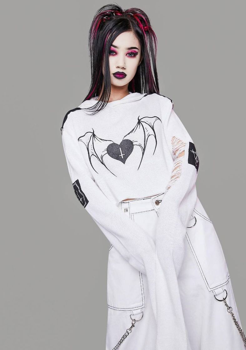 Social Distressed Gothic Cross Sweater Dress — Dolls Kill · Widow