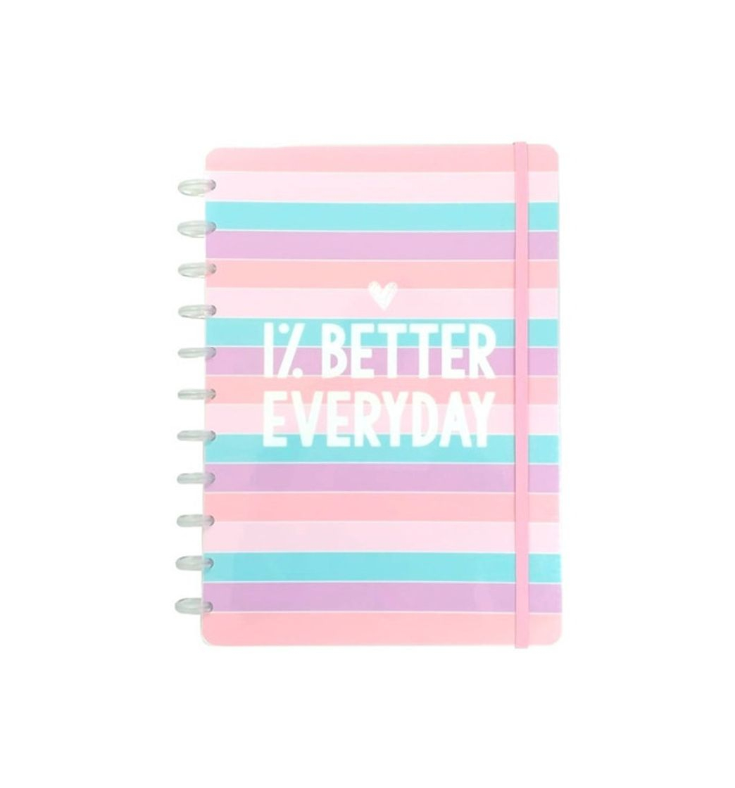 Producto Caderno de Disco 1% Better Listras Pasteis Tam