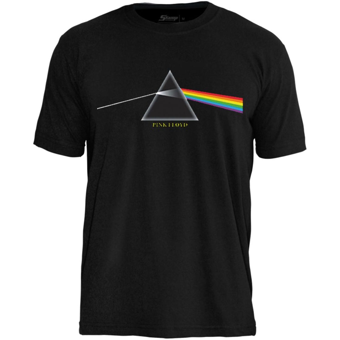 Moda Camiseta Pink Floyd Dark Side Prism Stamp Rockwear
