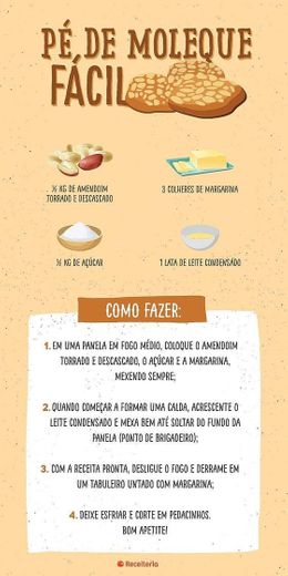 Receita de pé de muleque