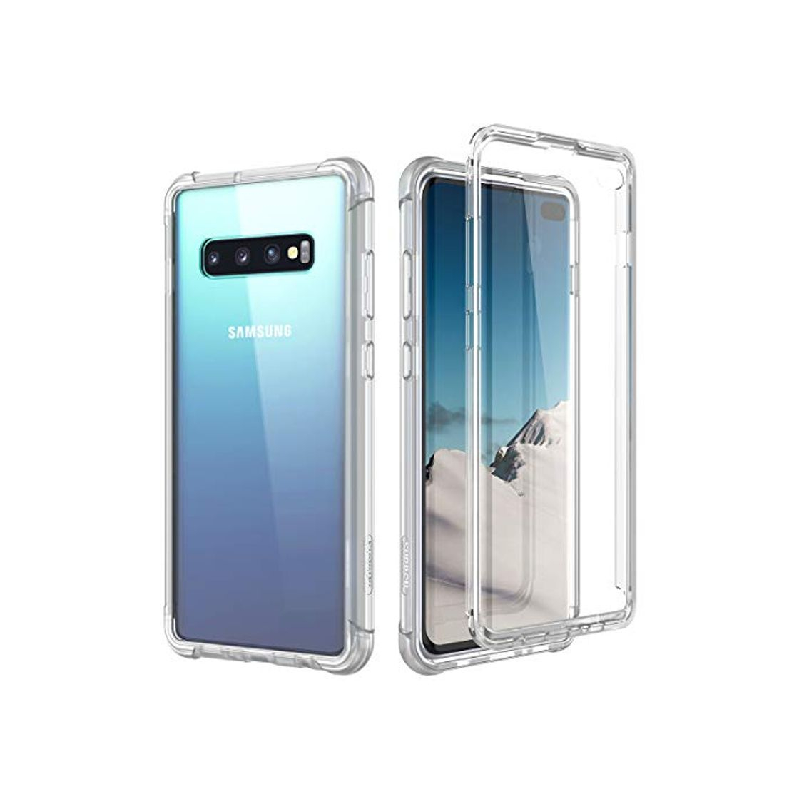 Product SURITCH Funda Samsung Galaxy S10 Plus 360 Grados Transparente y Protector Antigolpes