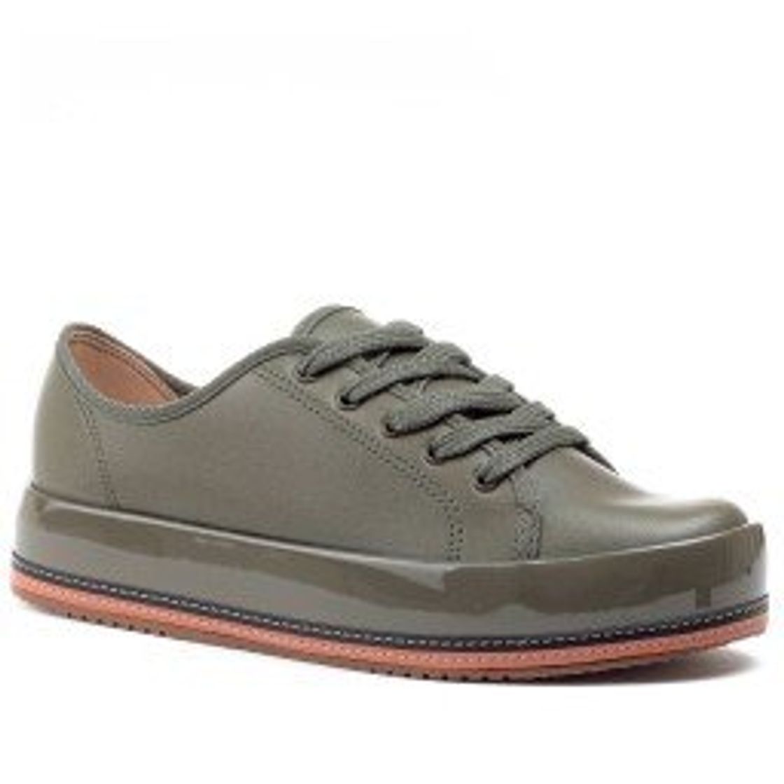 Moda Tênis Beira Rio Flatform Verde Militar