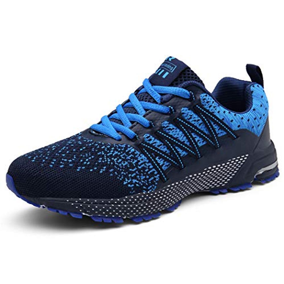 Producto SOLLOMENSI Zapatillas de Deporte Hombres Running Zapatos para Correr Gimnasio Sneakers Deportivas Padel Transpirables Casual Montaña 47 EU A Azul