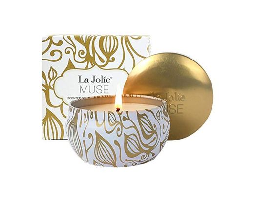 La Jolíe Muse Velas perfumadas de Coco y Vainilla 100% Soja Aromaterapia