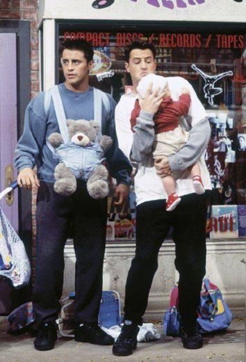 Joey and Chandler with baby 