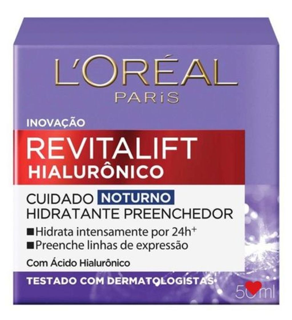 Moda Creme Anti-Idade Loréal Paris Revitalift Hialurônico Noturno 50ml