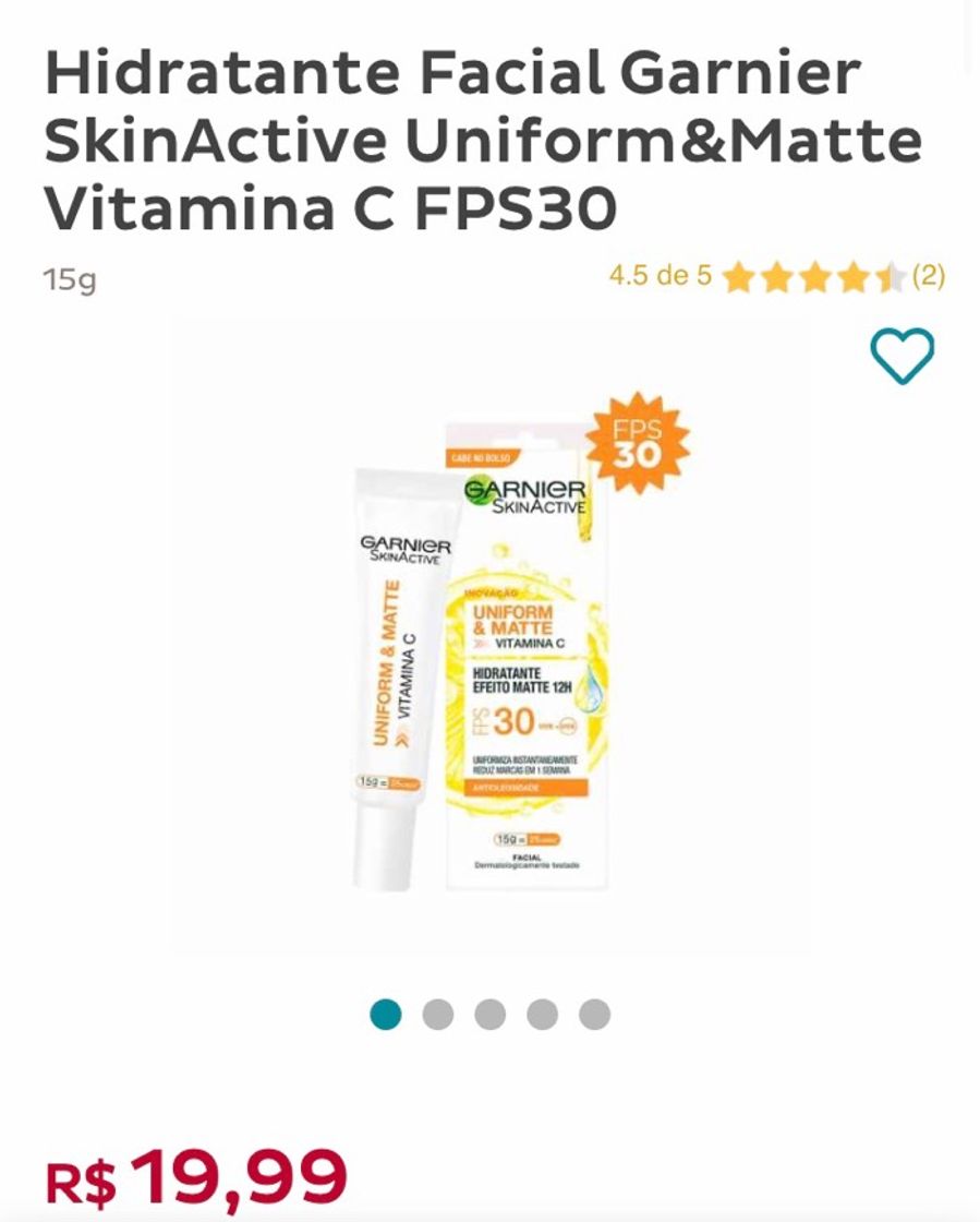 Social Hidratante facial Garnier VitaC