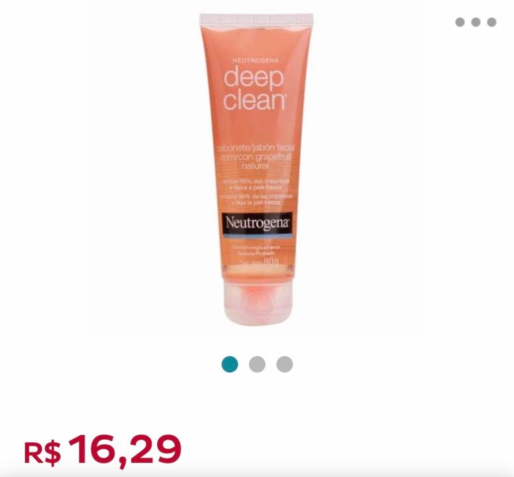 Social Gel de limpeza facial neutrogena Deep clean 