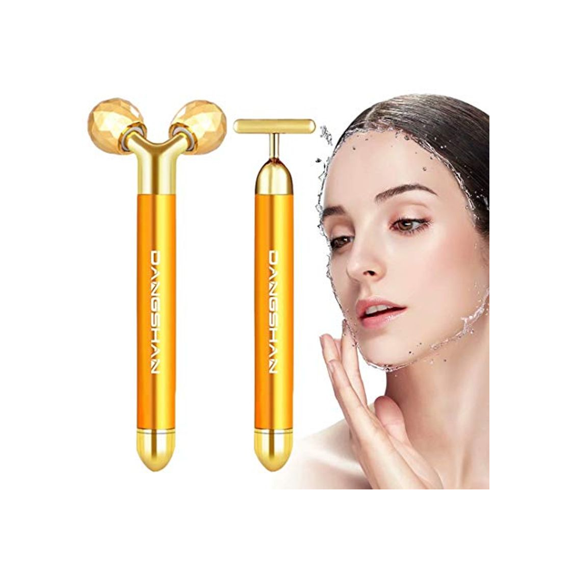 Products 2-IN-1 Beauty Bar 24k Golden Pulse Facial Face Massager