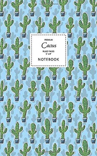 Cactus Notebook - Ruled Pages - 5x8 - Premium Cuaderno