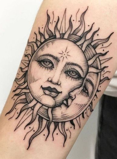 Tatuagem Sol e Lua