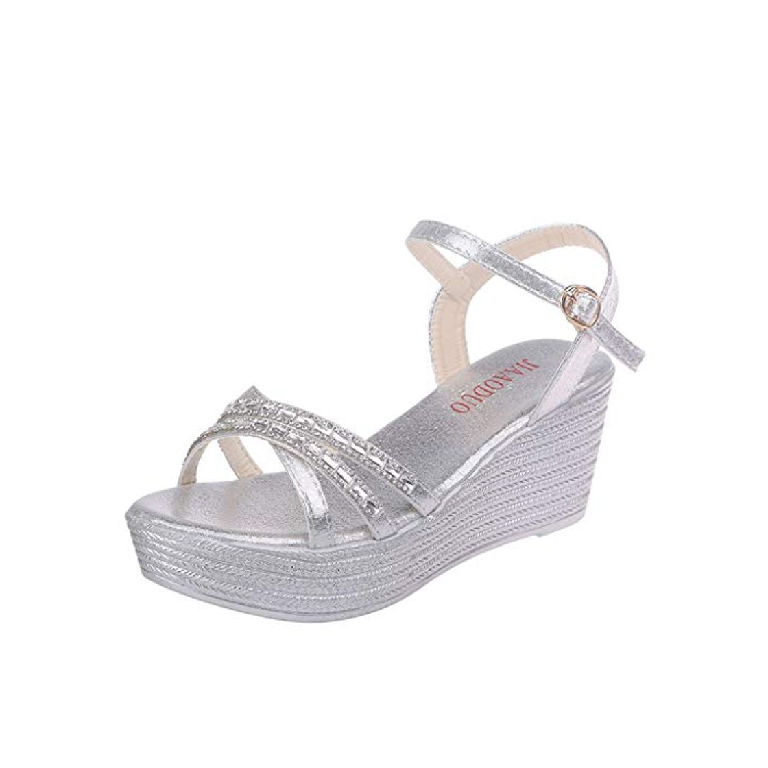 Social Sandalias Mujer Verano 2019 riou Bohemia Cinturón de Diamantes de imitación con cuña y Zapatillas Abiertas de Playa Zapatillas y Chanclas para Mujeres Zapatos Vestir de Fiesta riou