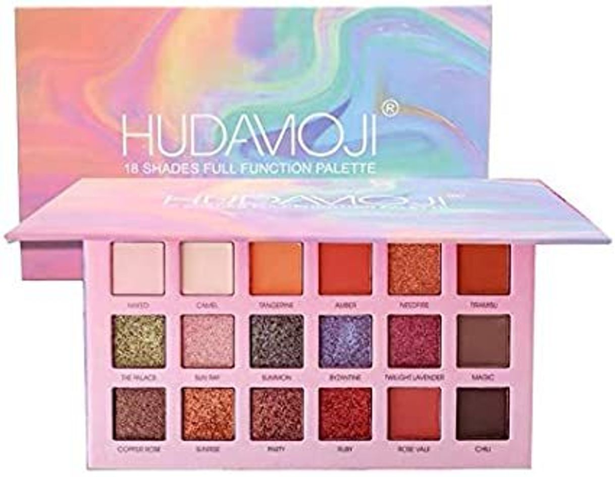 Place HUDAMOJI 18 colores Larga duración Suave mate Las sombras Maquillaje Mezcla Mate