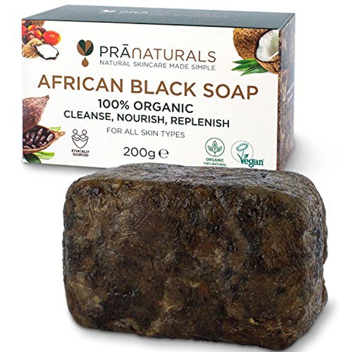 Social PraNaturals Jabón Negro Africano 200g