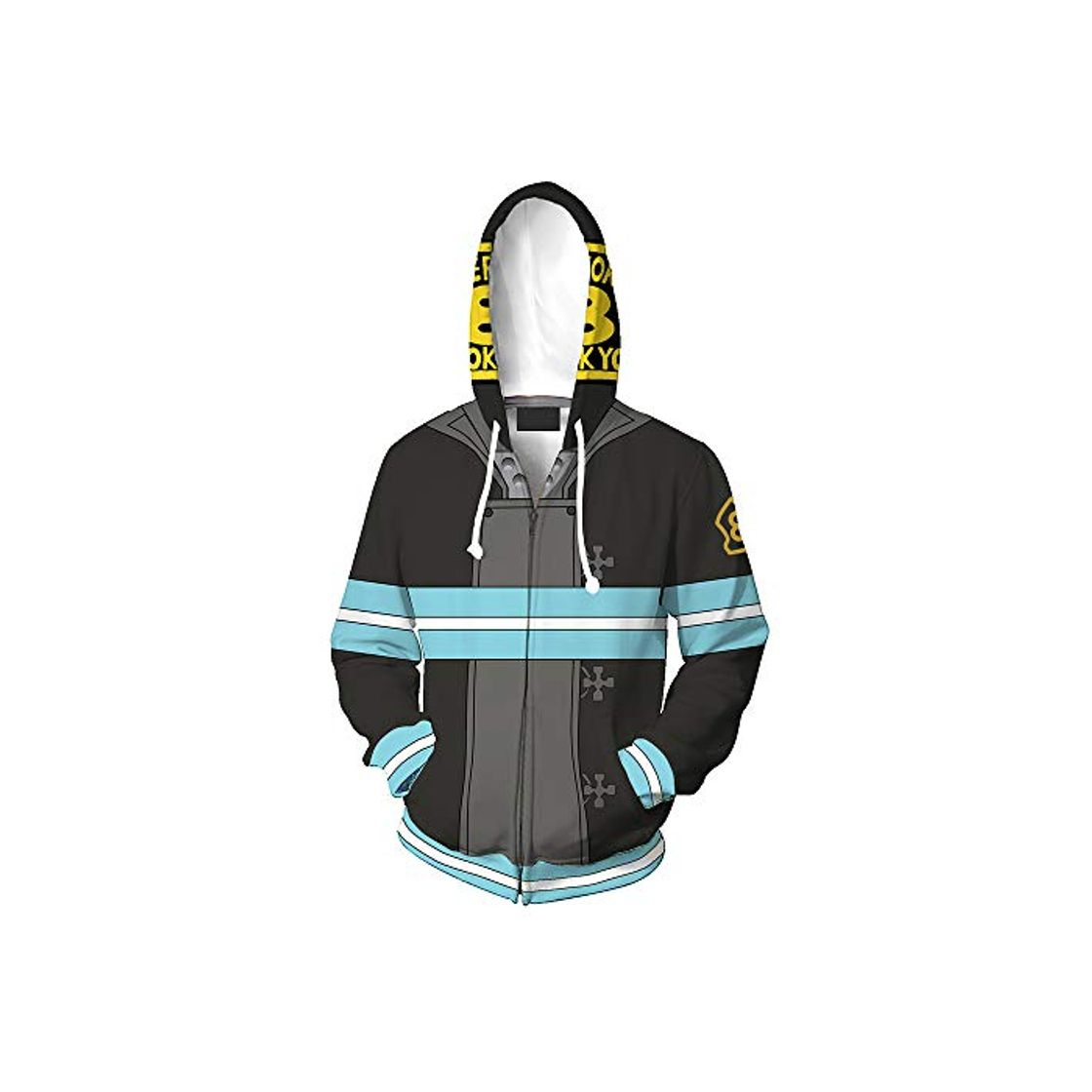 Xjhgkumnn Fire Force Episode Pullover Chaqueta de la Manera Ocasional Cosplay Sudadera