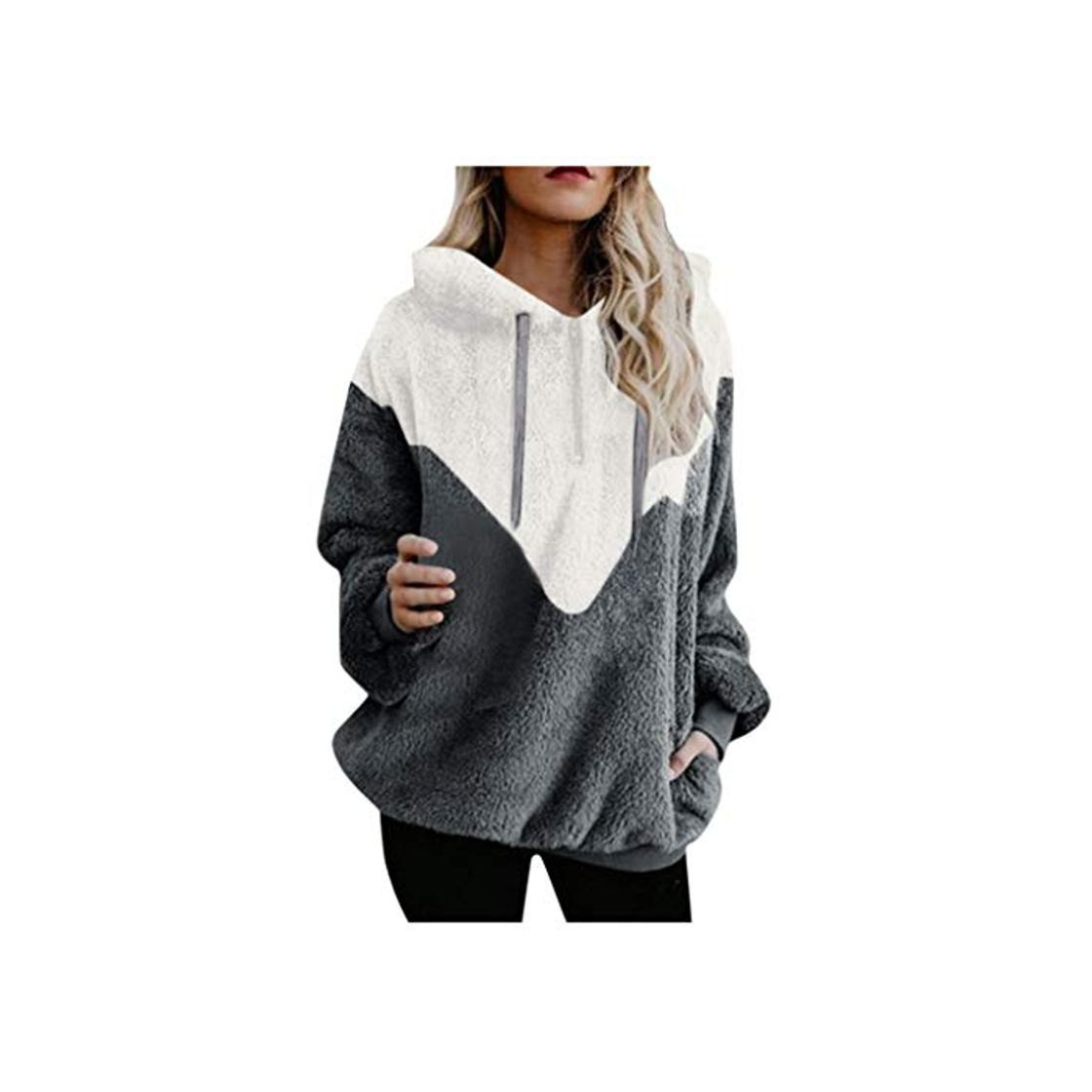 Moda Mujer Sudadera Caliente y Esponjoso Tops Chaqueta Suéter Abrigo Jersey Mujer Otoño