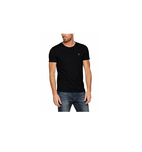 Gant The Original Slim T-Shirt Camiseta, Negro