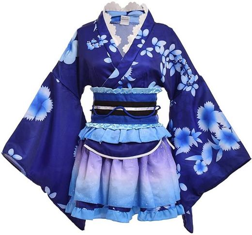 Kimono azul kawaii