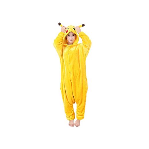 JunYito Pijama Pikachu Animale Disfraz Stitch Traje Niños Niña Adulto Mujer Invierno