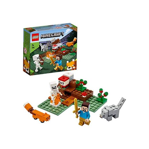 LEGO Minecraft - La Aventura en la Taiga, Set de Construcción Inspirado