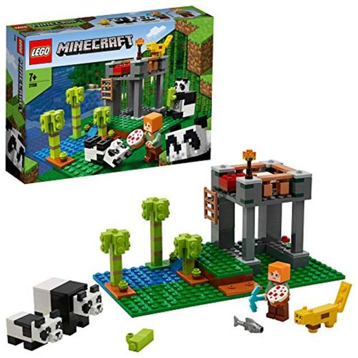 LEGO Minecraft - El Criadero de Pandas, Set de Construcción Inspirado en