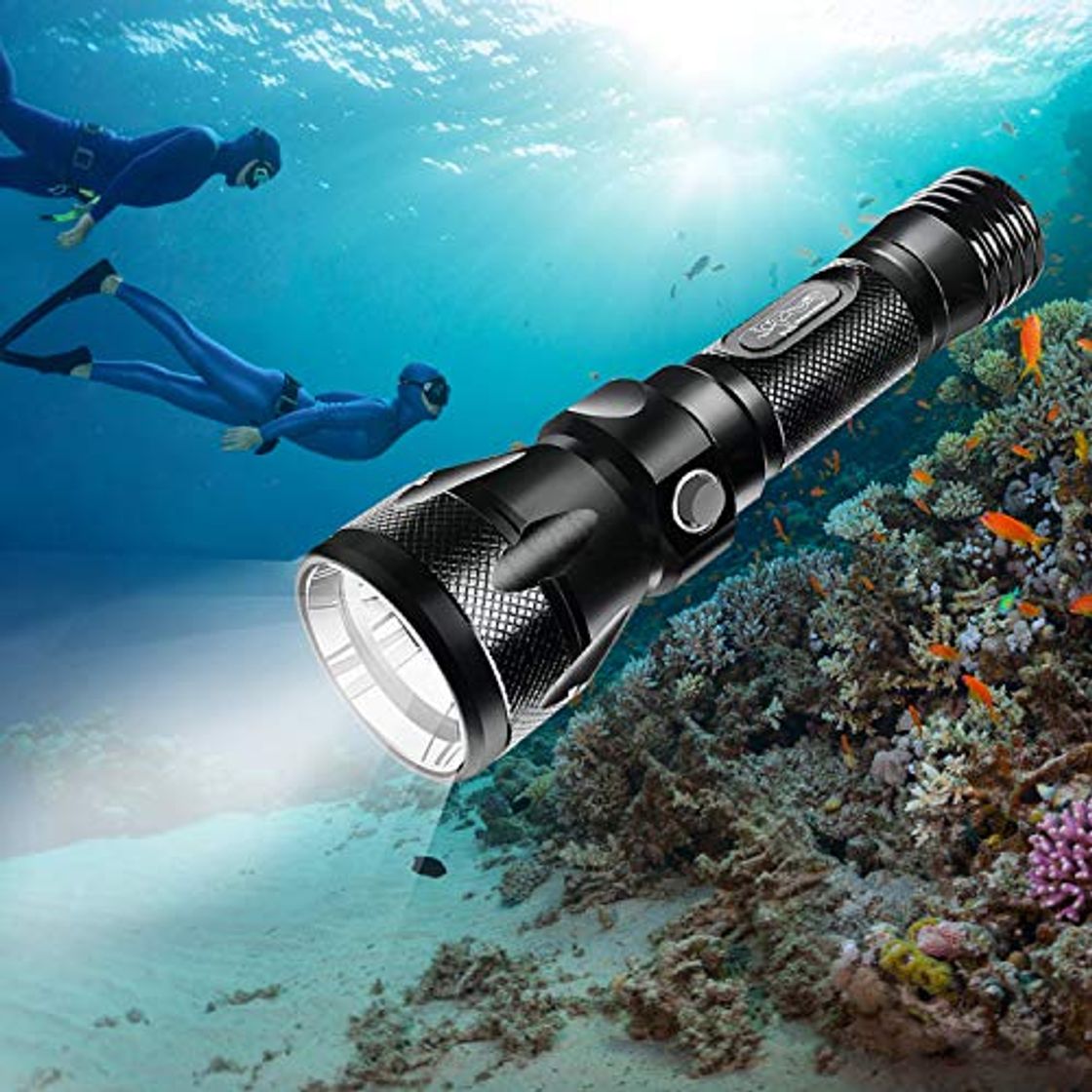 Producto Bluefire 1200 Lumen CREE XM-L2 Linterna de Buceo, Profesional Linterna Submarina Impermeable