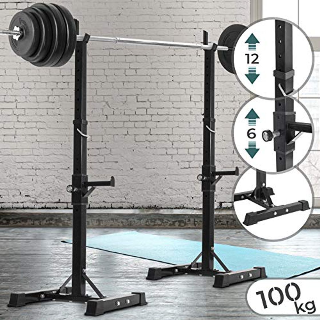 Physionics Soporte para Barra de Pesas & Squat Rack - 6 y