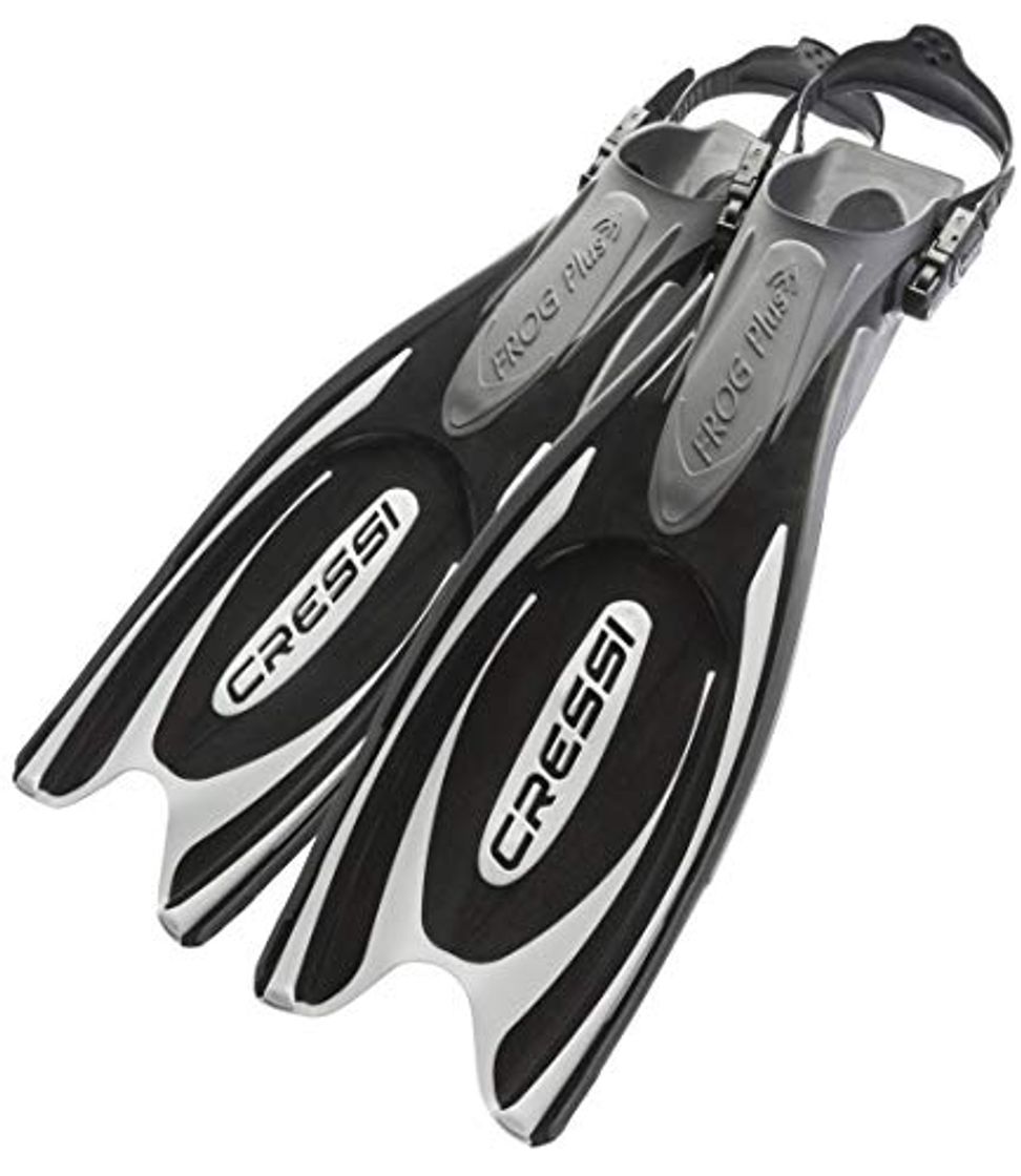 Product Cressi Frog Plus Fins Aletas de Buceo Unisex Adultos, Color Negro