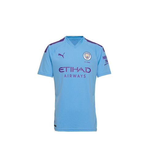 Puma Men's MCFC HOME Shirt Replica SS with Sponsor Logo Jersey