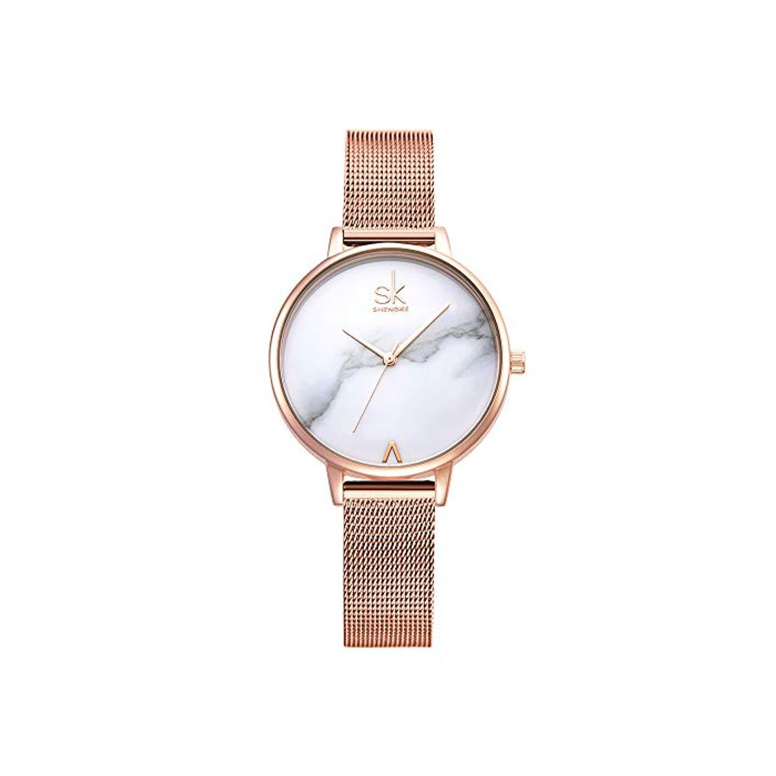 Social SHENGKE- Reloj de Pulsera para Mujer, Correa de Malla, Elegante, para Mujer,