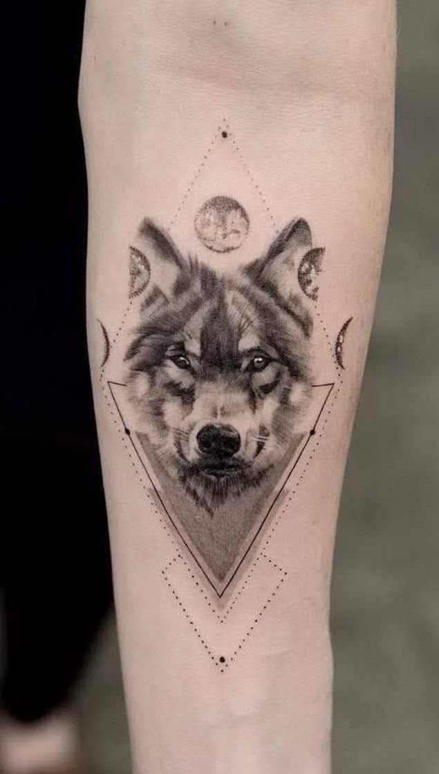 Fashion tatuagem lobo 