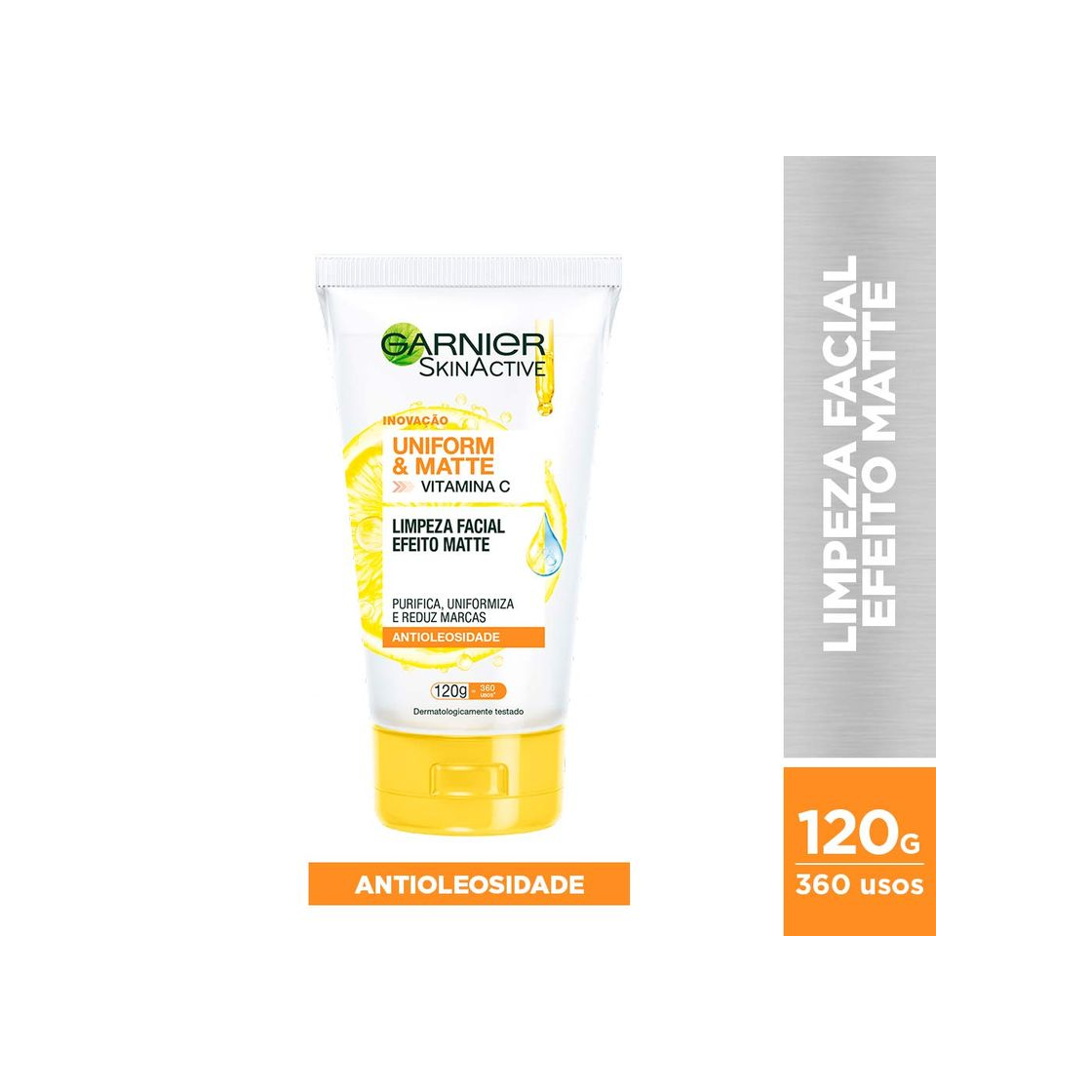 Product Sabonete Líquido Facial Garnier Uniform & Matte Vitamina C 120g