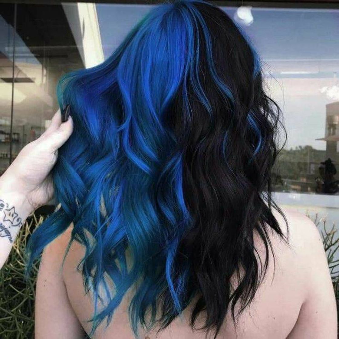 Fashion Cabelo azul 