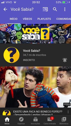 Você sabia?