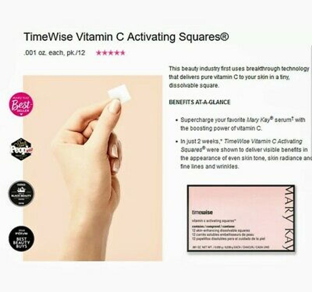 Fashion Vitamina C Activating Squares™ Timewise® | Mary Kay