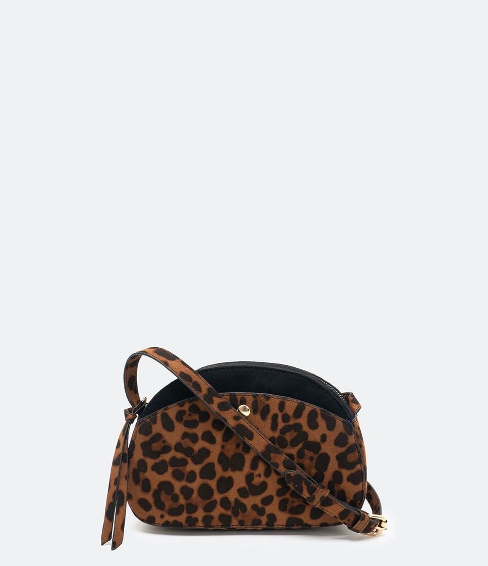 Fashion Bolsa Transversal Meia Lua Animal Print