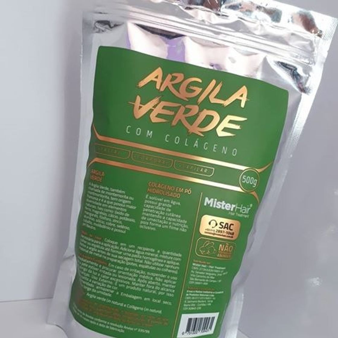 Product Argila Verde com Colageno - Mister Hair - 500g - Mister Hair