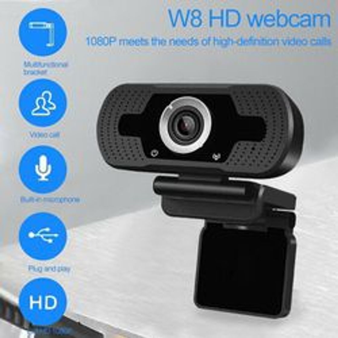 Fashion Webcam HD 1080P com Microfone para PC Desktop Laptop USB ...