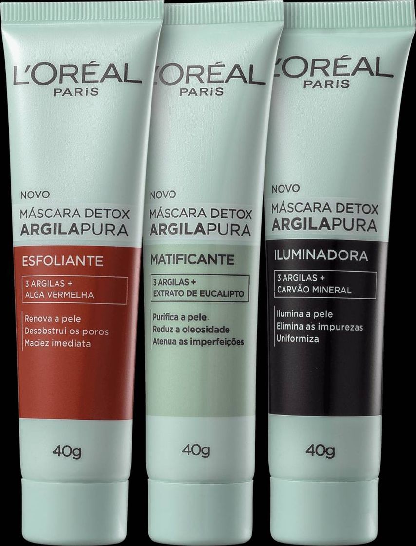 Moda Kit L'Oréal Paris Máscara Detox Argila Pura Total (3 Produtos)