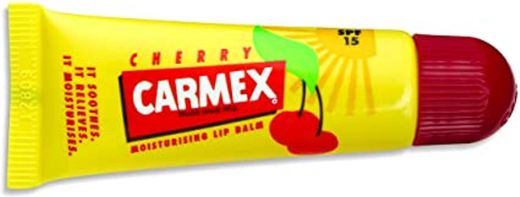 Carmex Cherry Tube, Bálsamo labial, cereza, 6 pack