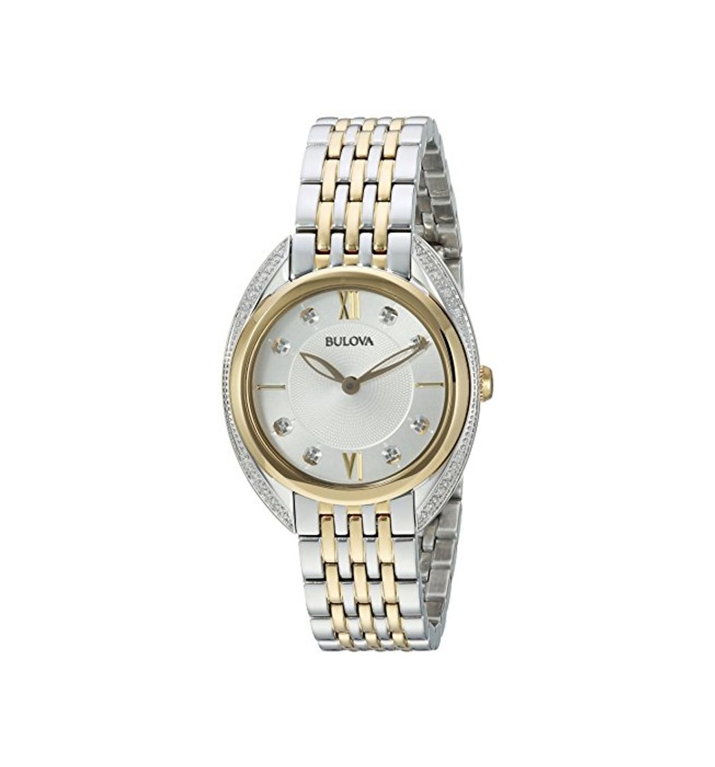 Products Bulova Reloj Cuarzo Acero Inoxidable Casual para Mujer, Color: de Dos Tonos