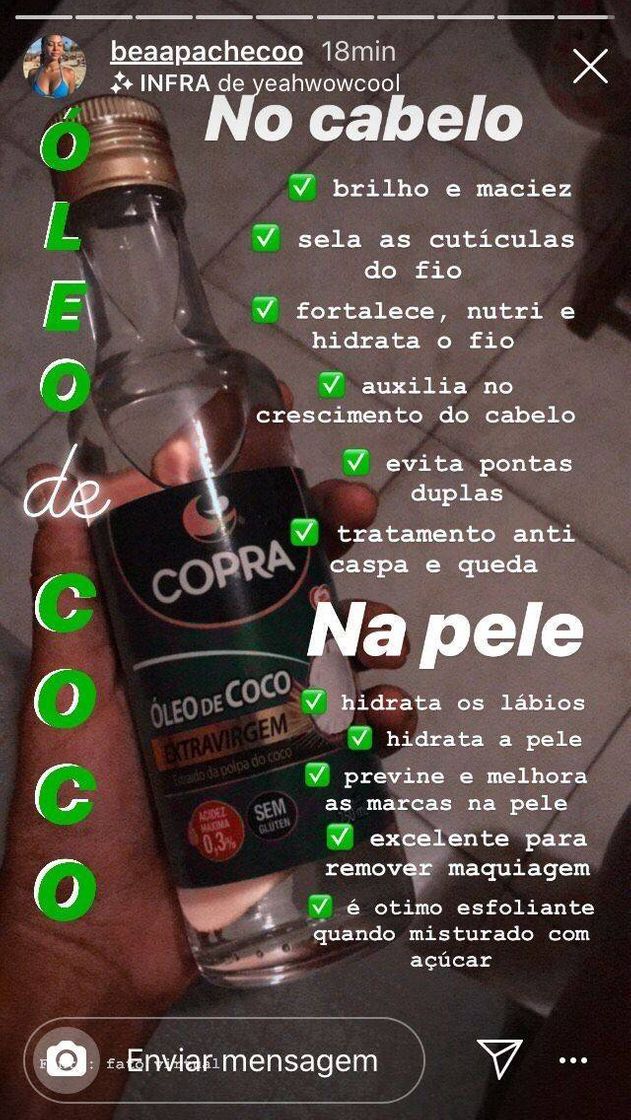 Moda Benefícios do óleo de coco