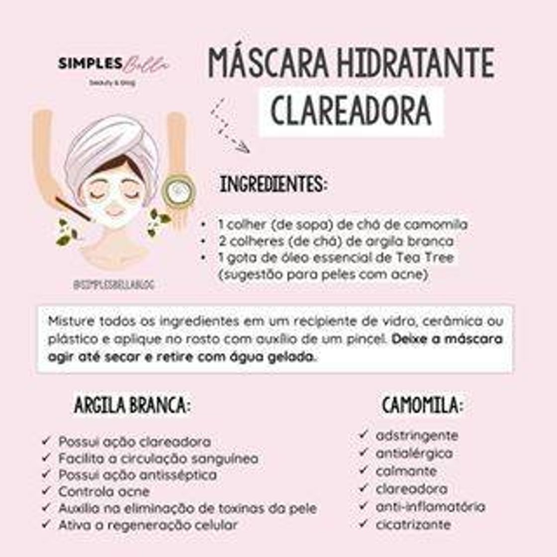 Moda Máscara clareadora