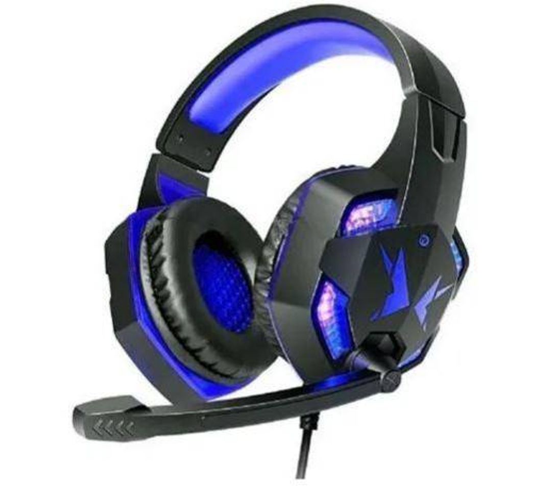 Fashion Headfone gamer usb/p2 com led e microfone hf-g600 azul 