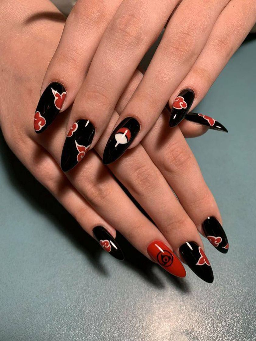 Fashion Akatsuki nails