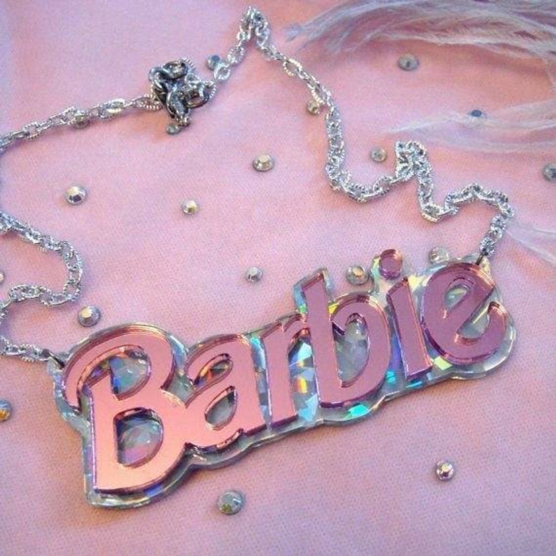 Moda Collar barbie aesthetic glitter✨