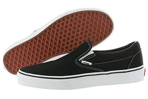 Zapatos Sin Cordones Vans Classic Negro-Blanco